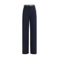 Blaue Triacetat Freizeithose