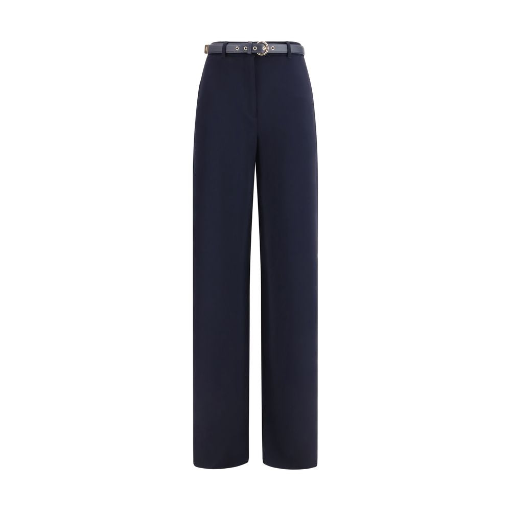 Blaue Triacetat Freizeithose