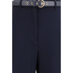 Blaue Triacetat Freizeithose