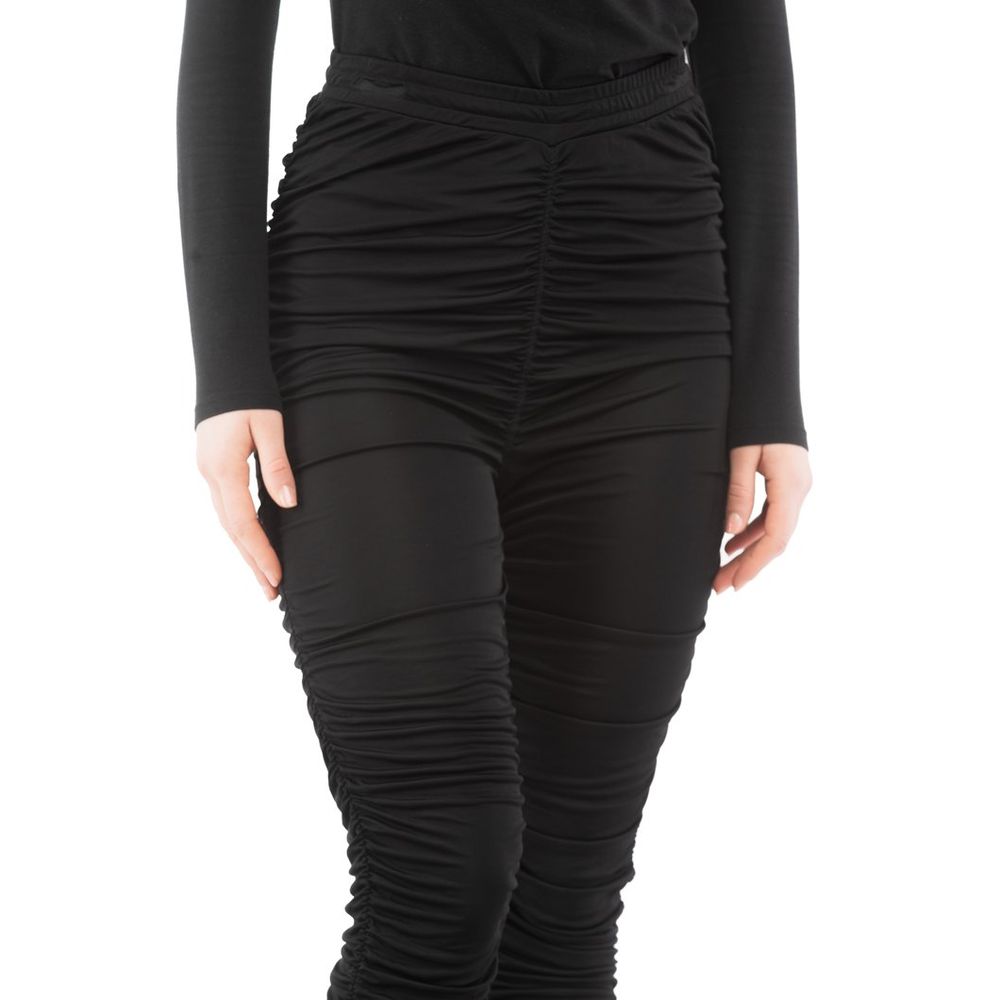 Schwarze Freizeithose aus Viskose