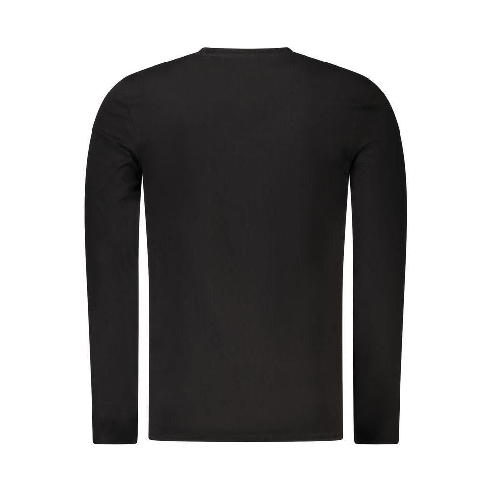 Schwarzes Baumwoll-T-Shirt für Herren