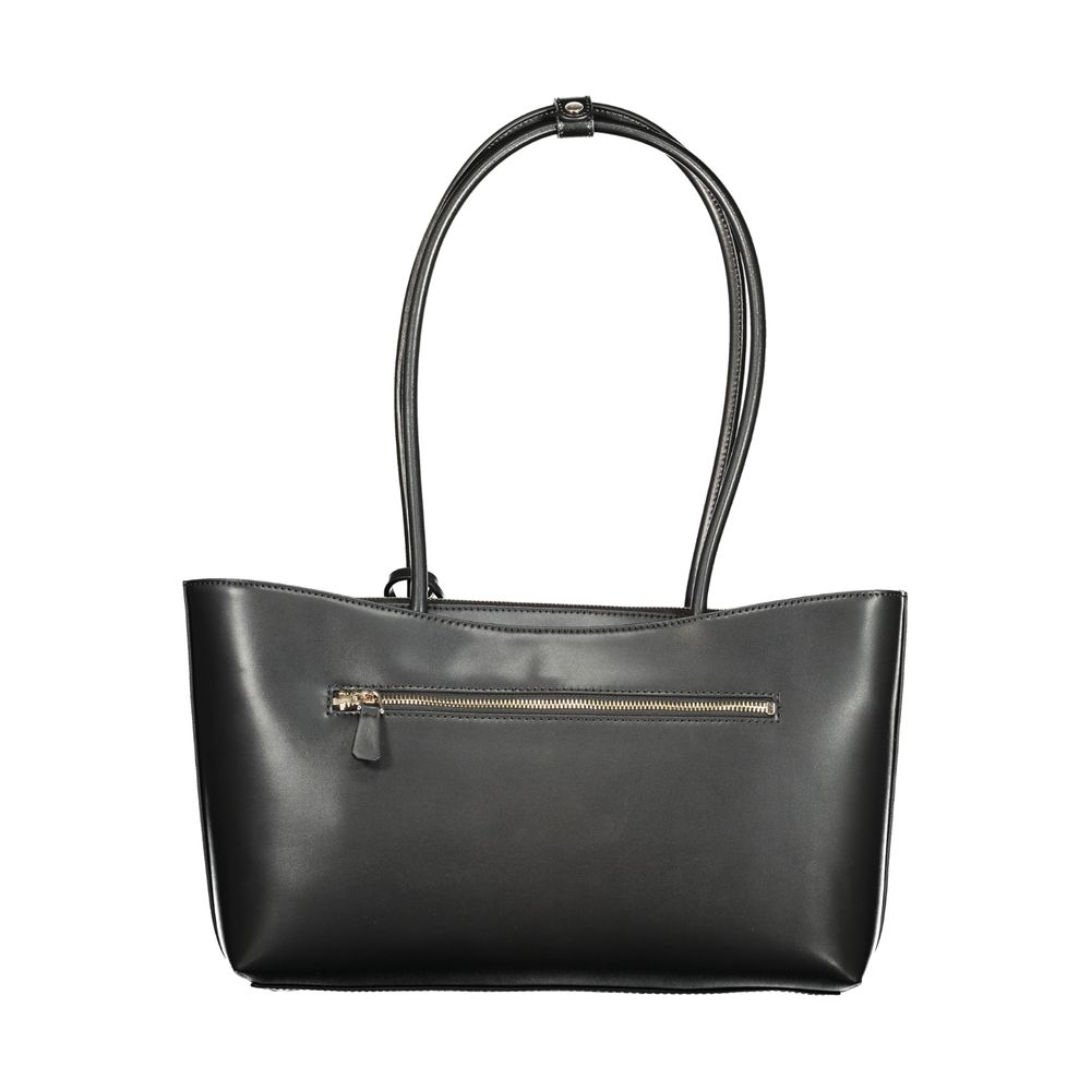 Schwarze Handtasche aus Polyethylen