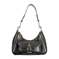 Schwarze Damen-Handtasche aus Polyurethan