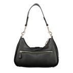 Schwarze Damen-Handtasche aus Polyurethan
