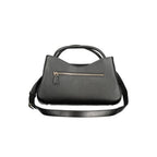 Schwarze Damen-Handtasche aus Polyurethan