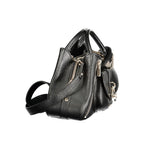 Schwarze Damen-Handtasche aus Polyurethan