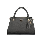 Schwarze Damen-Handtasche aus Polyurethan