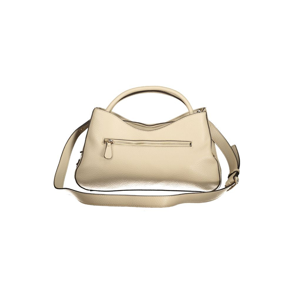 Damen-Handtasche aus beigem Polyurethan