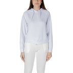Weißer Kapuzenpullover aus Viskose