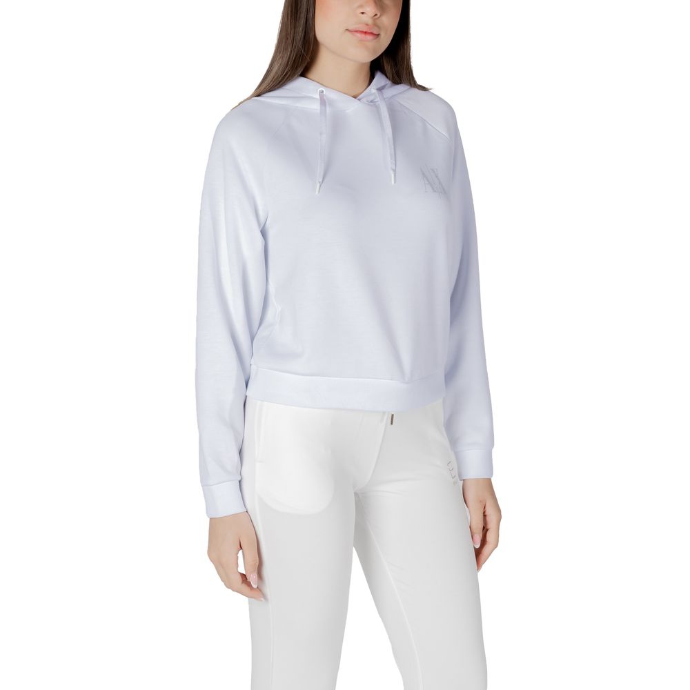 Weißer Kapuzenpullover aus Viskose