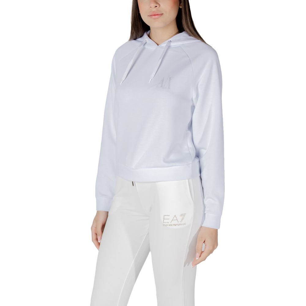 Weißer Kapuzenpullover aus Viskose