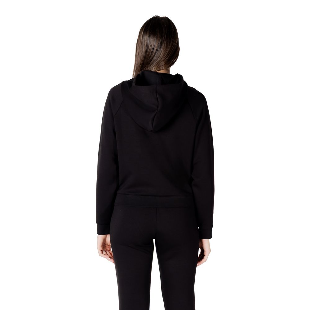Schwarzer Hoodie aus Viskose