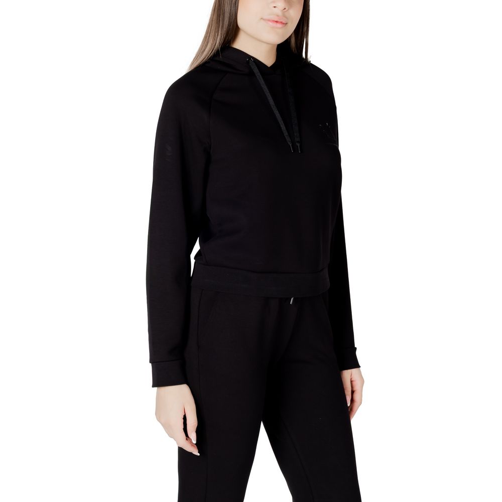 Schwarzer Hoodie aus Viskose