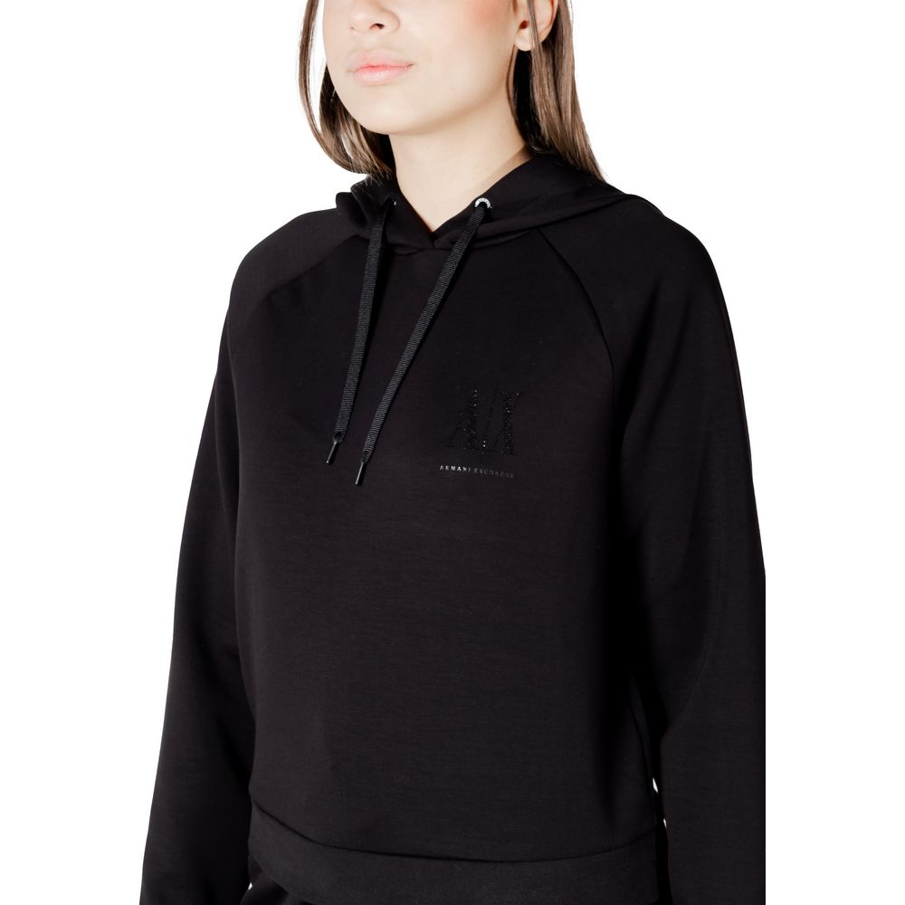 Schwarzer Hoodie aus Viskose