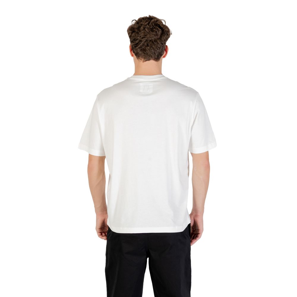 Cremefarbenes Baumwoll-T-Shirt