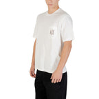 Cremefarbenes Baumwoll-T-Shirt
