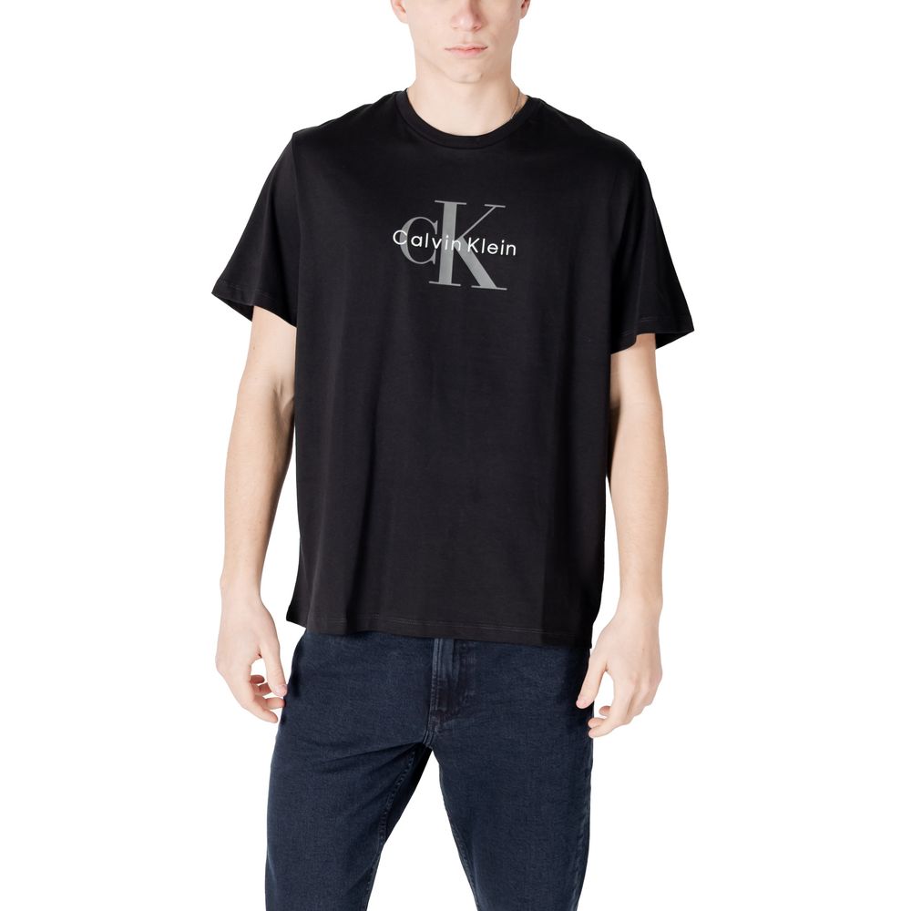 Schwarzes Baumwoll-T-Shirt