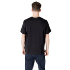 Schwarzes Baumwoll-T-Shirt