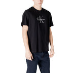 Schwarzes Baumwoll-T-Shirt
