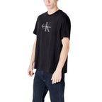 Schwarzes Baumwoll-T-Shirt
