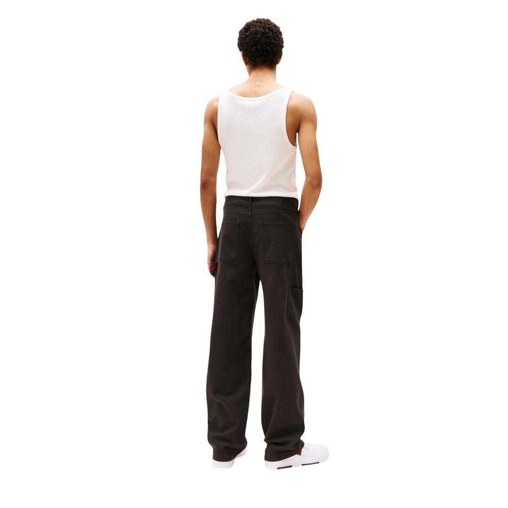 Schwarze lässige Hose aus Bio-Baumwolle