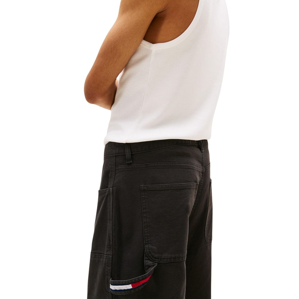 Schwarze lässige Hose aus Bio-Baumwolle