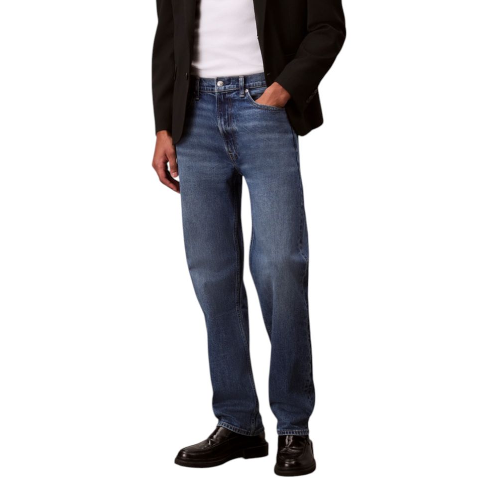 Blaue Baumwolljeans im Relaxed Fit