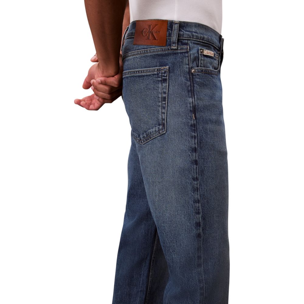 Blaue Baumwolljeans im Relaxed Fit