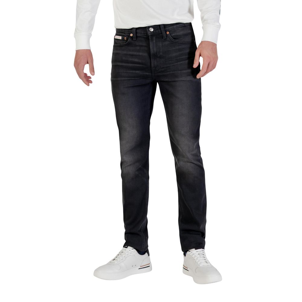 Blaue Baumwoll-Skinny-Jeans