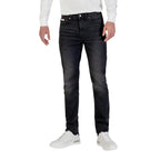 Blaue Baumwoll-Skinny-Jeans