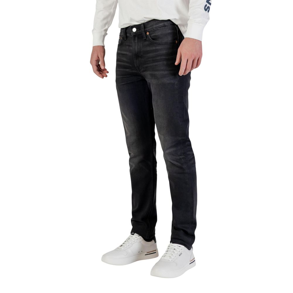 Blaue Baumwoll-Skinny-Jeans