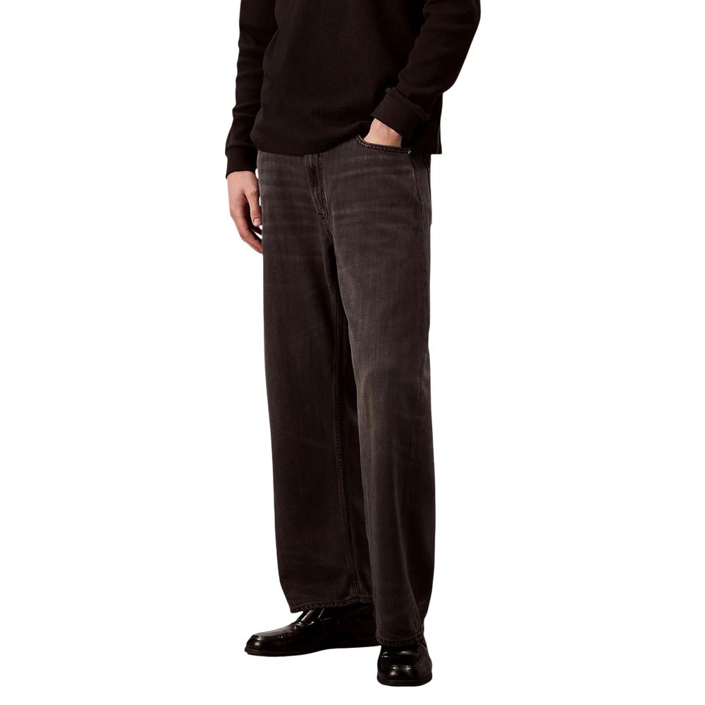 Schwarze Lyocell Jeans im Relaxed Fit