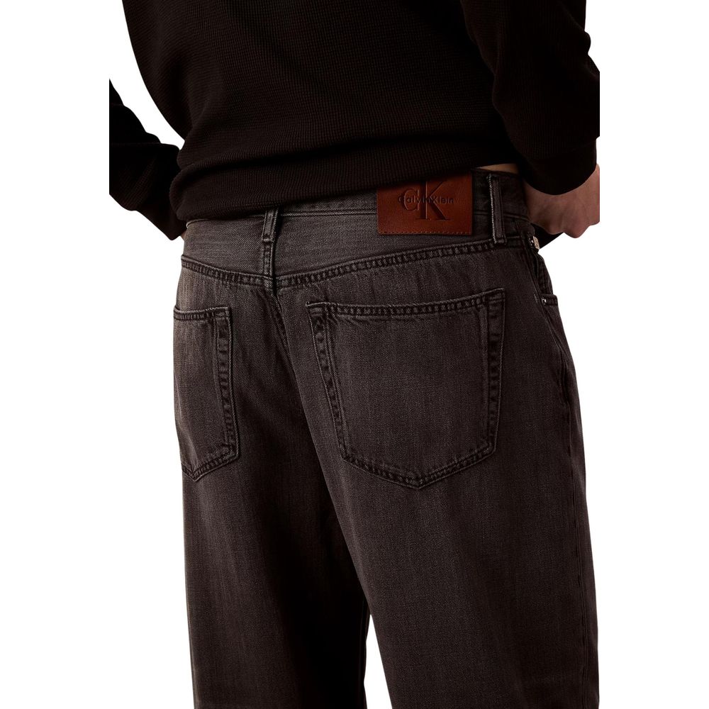 Schwarze Lyocell Jeans im Relaxed Fit