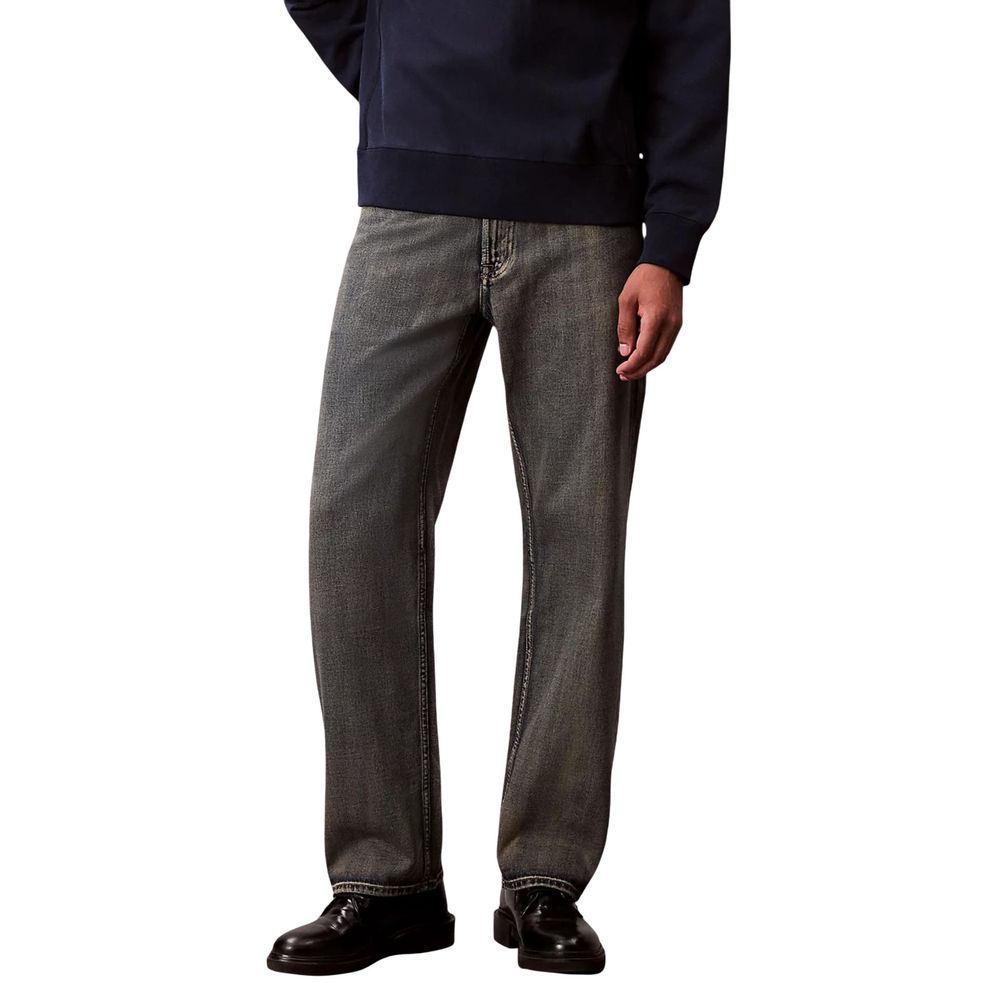 Beige Baumwoll Jeans im Relaxed Fit