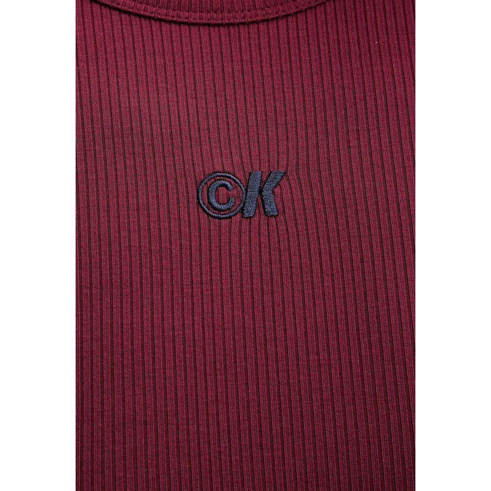 Langes Kleid aus Modal in Bordeaux