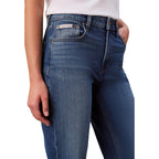 Blaue Baumwoll-Mom-Jeans