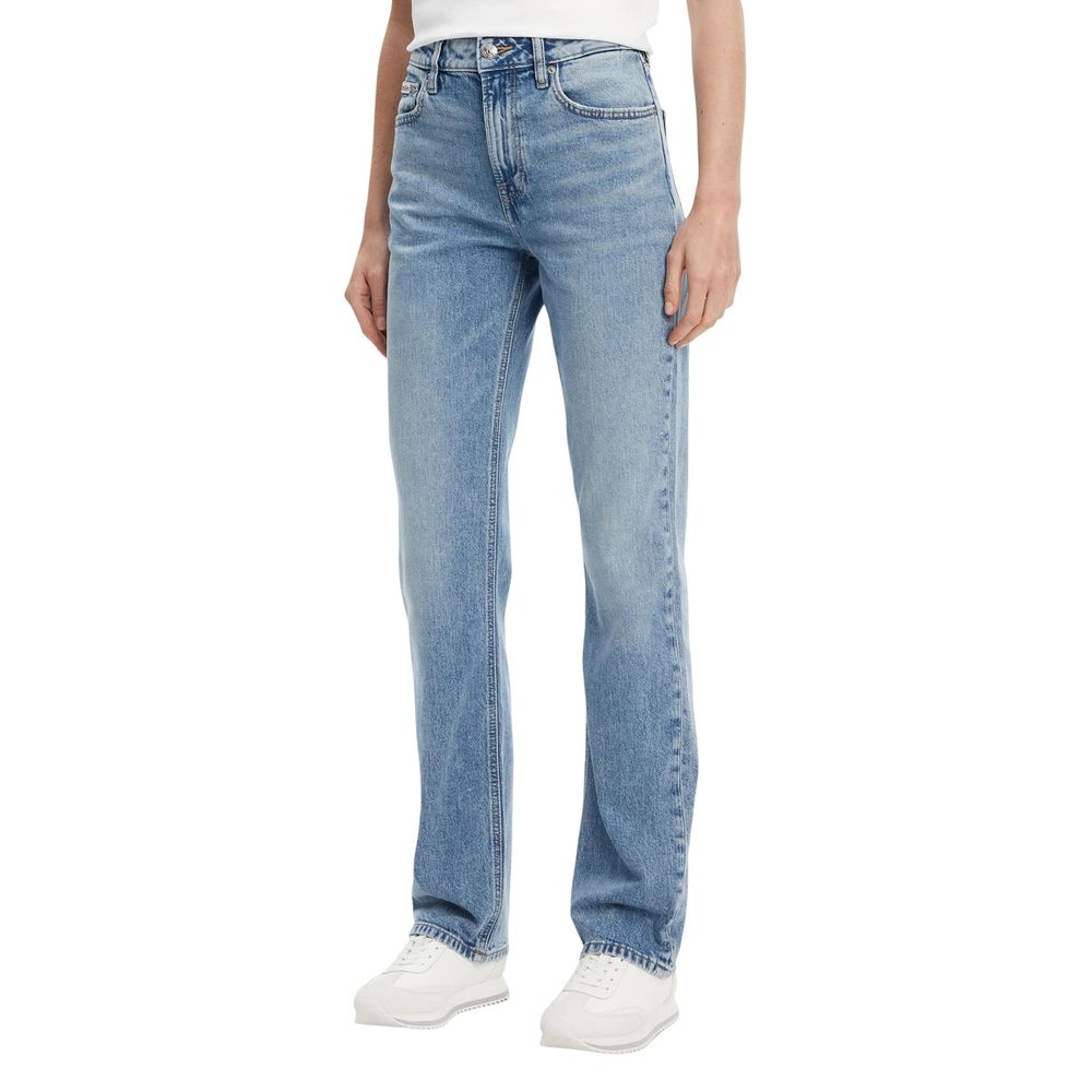 Blaue Mom Jeans aus recycelter Baumwolle
