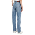 Blaue Mom Jeans aus recycelter Baumwolle