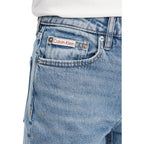 Blaue Mom Jeans aus recycelter Baumwolle
