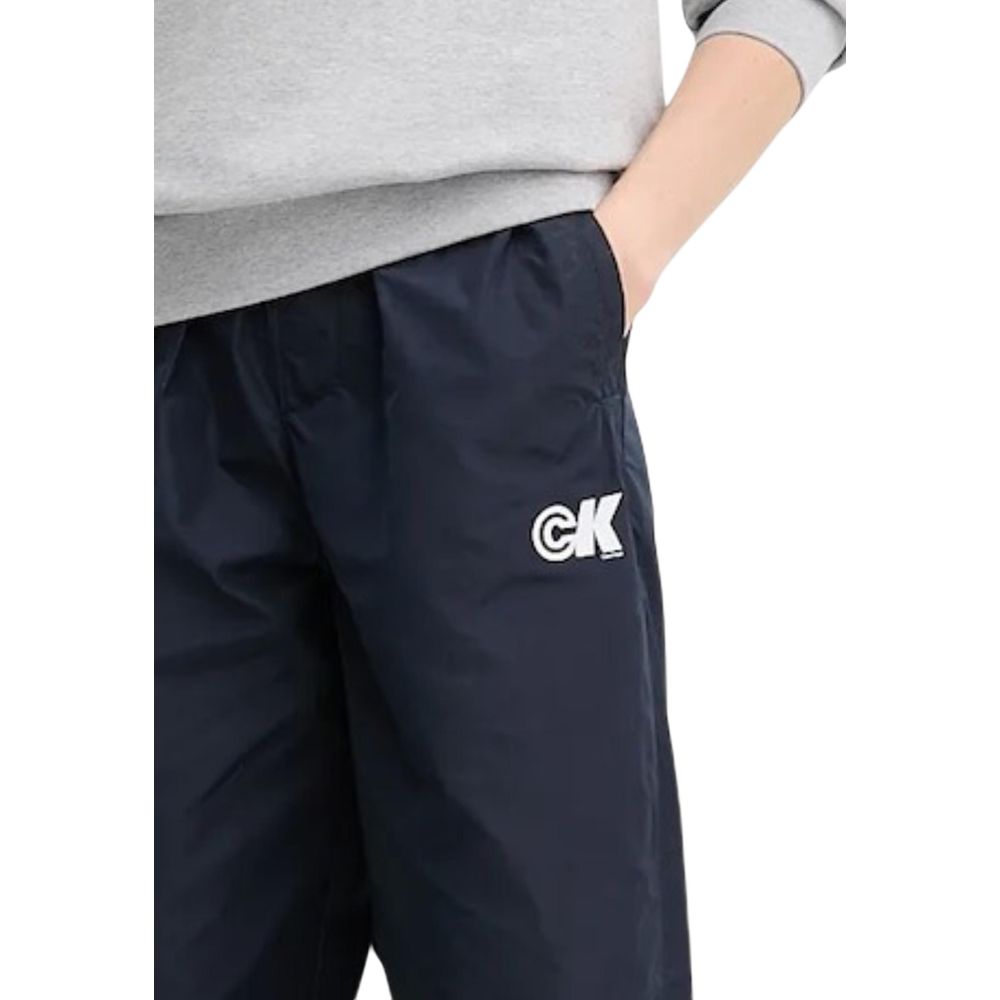 Blaue Jogginghose aus recyceltem Polyester (Trainingshose)