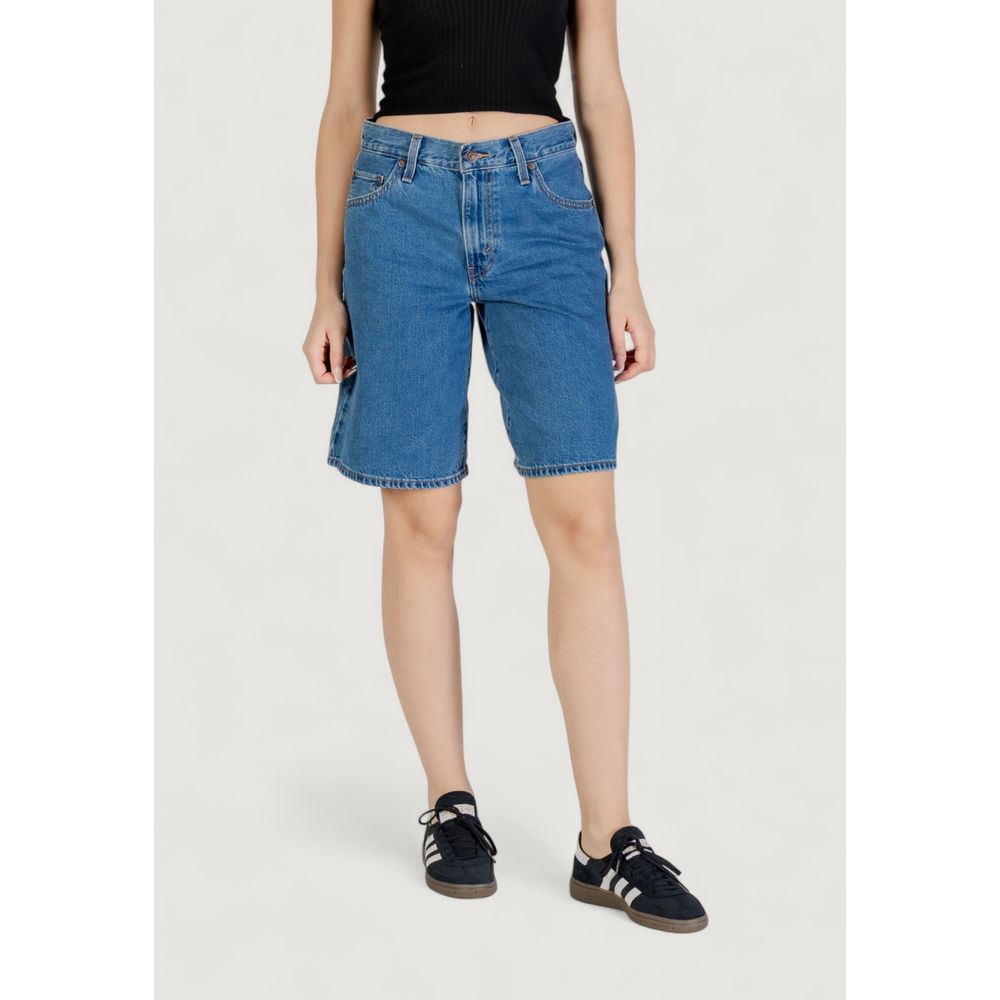 Blaue Shorts aus Baumwolle