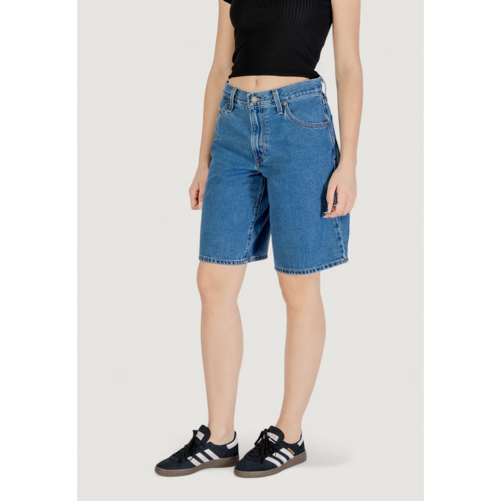 Blaue Shorts aus Baumwolle