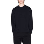 Schwarzer Baumwoll-Sweatshirt