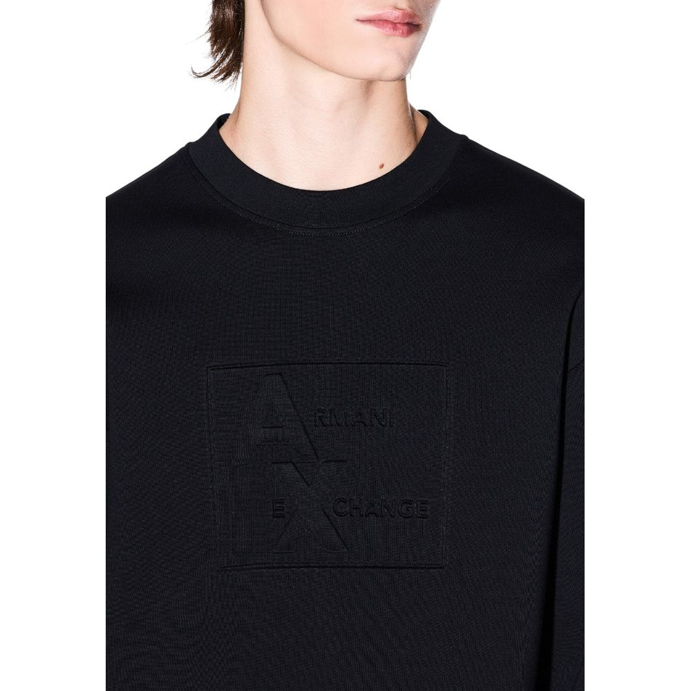 Schwarzer Baumwoll-Sweatshirt