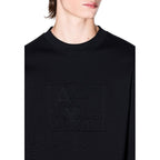 Schwarzer Baumwoll-Sweatshirt