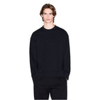 Schwarzer Baumwoll-Sweatshirt