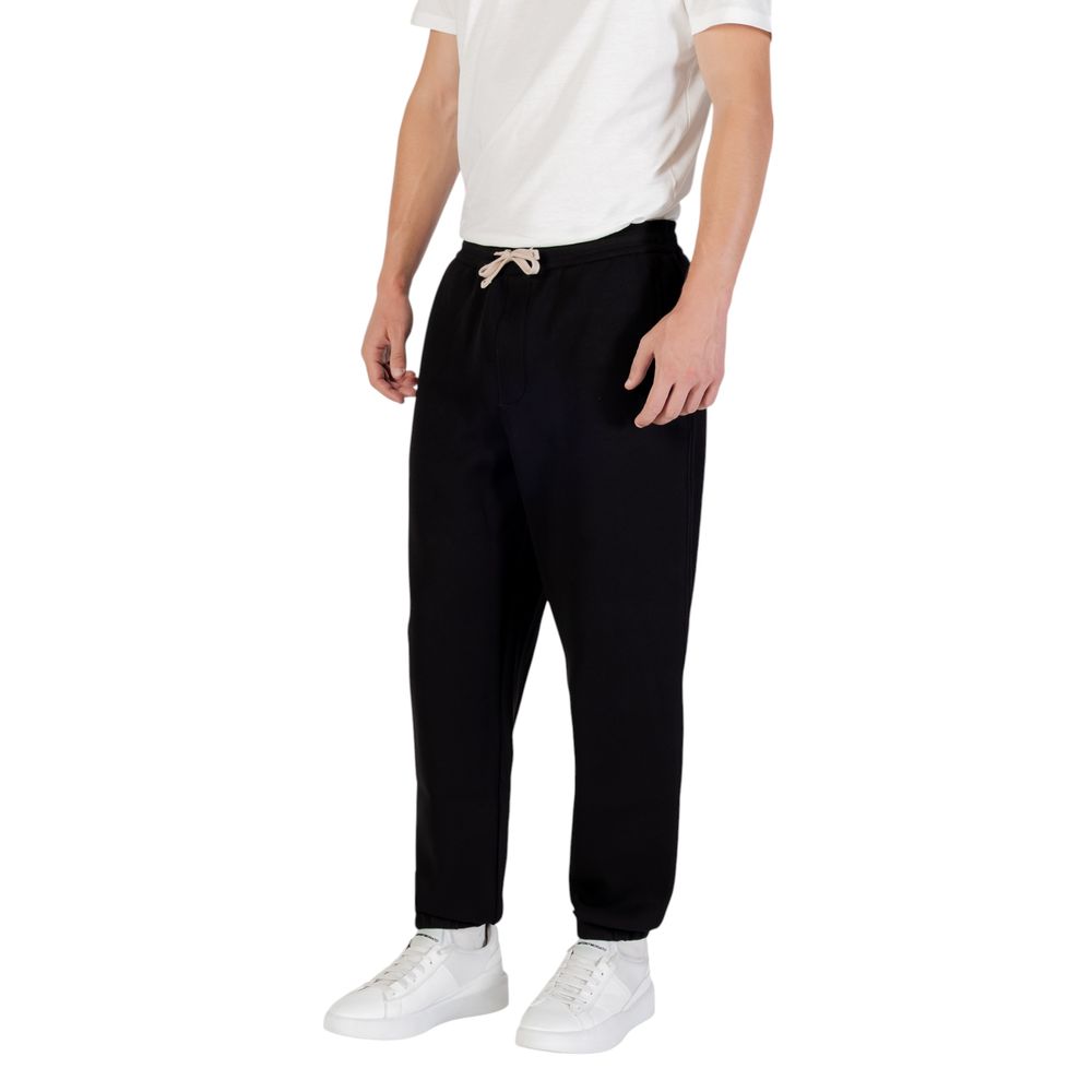 Schwarze Baumwoll-Jogginghose (Trainingshose)