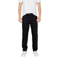 Schwarze Baumwoll-Skinny-Hose