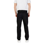 Schwarze Baumwoll-Skinny-Hose