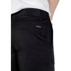 Schwarze Baumwoll-Skinny-Hose
